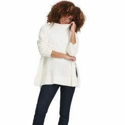 Barbour Women's Sweaters Stitch Guernsey Cape Sweater Women's -Barbour Online Shop ARA D9