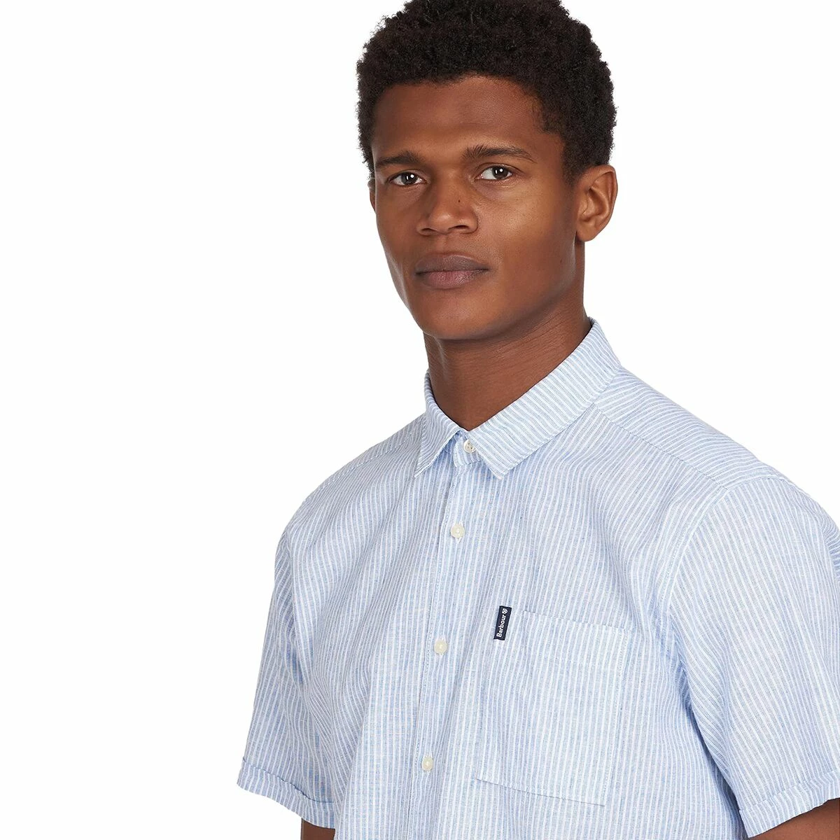 Barbour Men's Button-Down Short-Sleeve Shirts Linen Mix 10 Summer Short Sleeve Shirt Men's 8 Barbour Men's Button-Down Short-Sleeve Shirts Linen Mix 10 Summer Short Sleeve Shirt Men's - Image 6