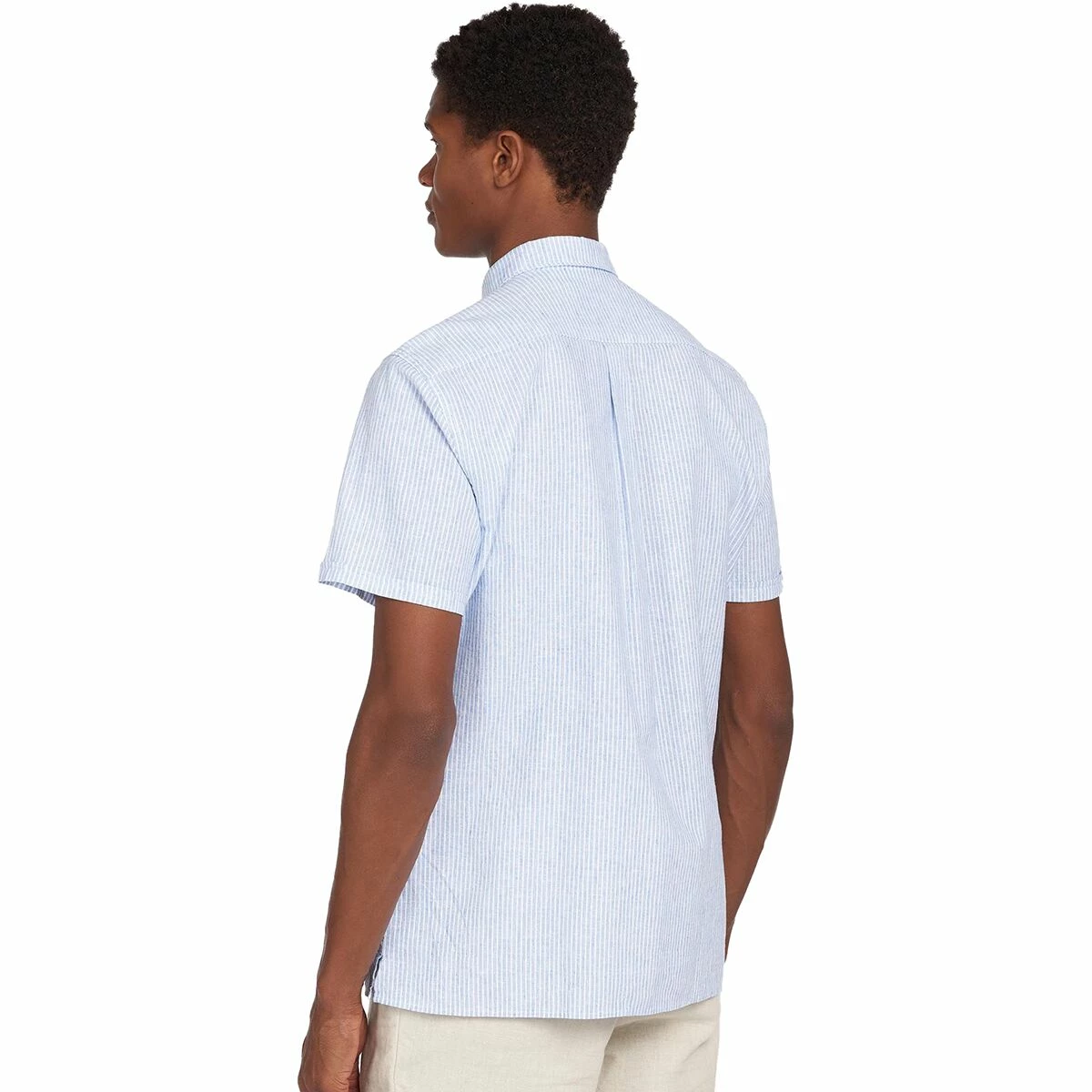 Barbour Men's Button-Down Short-Sleeve Shirts Linen Mix 10 Summer Short Sleeve Shirt Men's 7 Barbour Men's Button-Down Short-Sleeve Shirts Linen Mix 10 Summer Short Sleeve Shirt Men's - Image 5