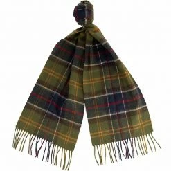 Barbour Men's Scarves Merino Cashmere Tartan Scarf -Barbour Online Shop CLA