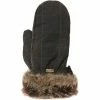 Barbour Women's Mittens Wax Fur Trim Mitten   Women's