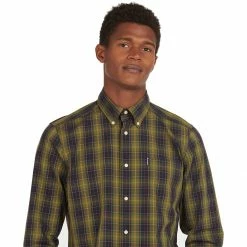 Barbour Men's Button-Down Long-Sleeve Shirts Tartan 17 Tailored Shirt Men's -Barbour Online Shop CLATAR D3 3