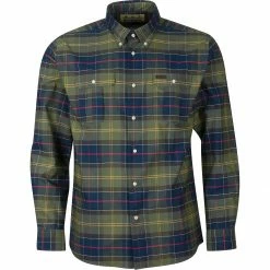 Barbour Men's Button-Down Long-Sleeve Shirts Fulton Coolmax Shirt Men's -Barbour Online Shop CLA D1 2