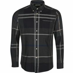Barbour Men's Button-Down Long-Sleeve Shirts Dunoon Tailored Shirt Men's -Barbour Online Shop GRA D2