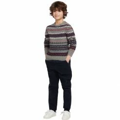 Barbour Boys' Sweatshirts Case Fair Isle Crew Sweatshirt Boys' -Barbour Online Shop MIDGRE D4