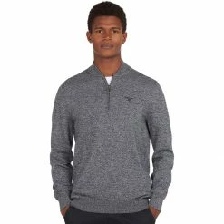 Barbour Men's Sweaters Sports Half Zip Knit Sweater   Men's