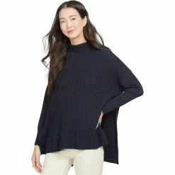Barbour Women's Sweaters Stitch Guernsey Cape Sweater Women's -Barbour Online Shop NAV 6