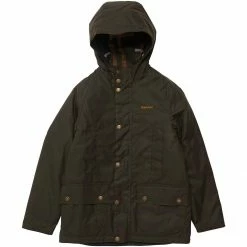 Barbour Boys' Casual Jackets Hooded Beaufort Wax Jacket   Kids'