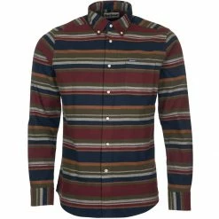 Barbour Men's Button-Down Long-Sleeve Shirts Cornhill Tailored Shirt Men's -Barbour Online Shop OLI D2 1