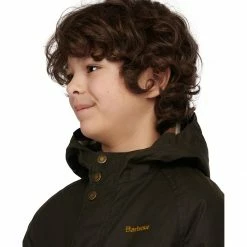 Barbour Boys' Casual Jackets Hooded Beaufort Wax Jacket Kids' -Barbour Online Shop OLI D7 1