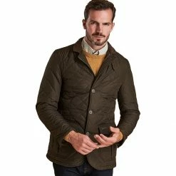 Barbour Men's Casual Jackets Quilted Lutz Jacket Men's -Barbour Online Shop OV 4