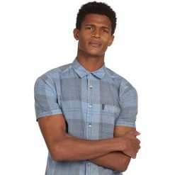 Barbour Men's Button-Down Short-Sleeve Shirts Tartan 17 Pigment Short Sleeve Shirt Men's 23 Barbour Men's Button-Down Short-Sleeve Shirts Tartan 17 Pigment Short Sleeve Shirt Men's -Barbour Online Shop PIGBLU D1