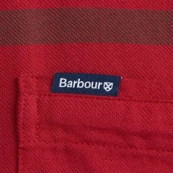 Barbour Men's Button-Down Long-Sleeve Shirts Dunoon Tailored Shirt Men's -Barbour Online Shop RED D5