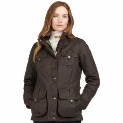 Barbour Women's Casual Jackets Winter Defence Wax Jacket Women's -Barbour Online Shop RUGRPICH