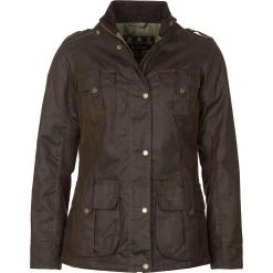 Barbour Women's Casual Jackets Winter Defence Wax Jacket Women's -Barbour Online Shop RUGRPICH D2