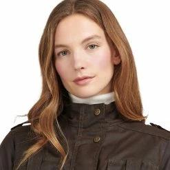 Barbour Women's Casual Jackets Winter Defence Wax Jacket Women's -Barbour Online Shop RUGRPICH D6