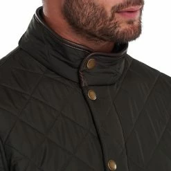 Barbour Men's Synthetic Insulation Jackets Powell Quilted Jacket Men's -Barbour Online Shop SAG D4